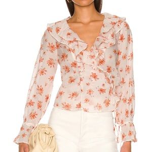 Free people floral top 🍑